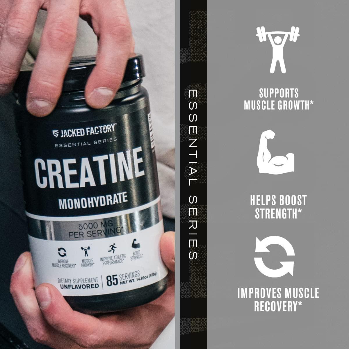 Creatine Monohydrate Powder 5g - Premium Creatine Supplement for