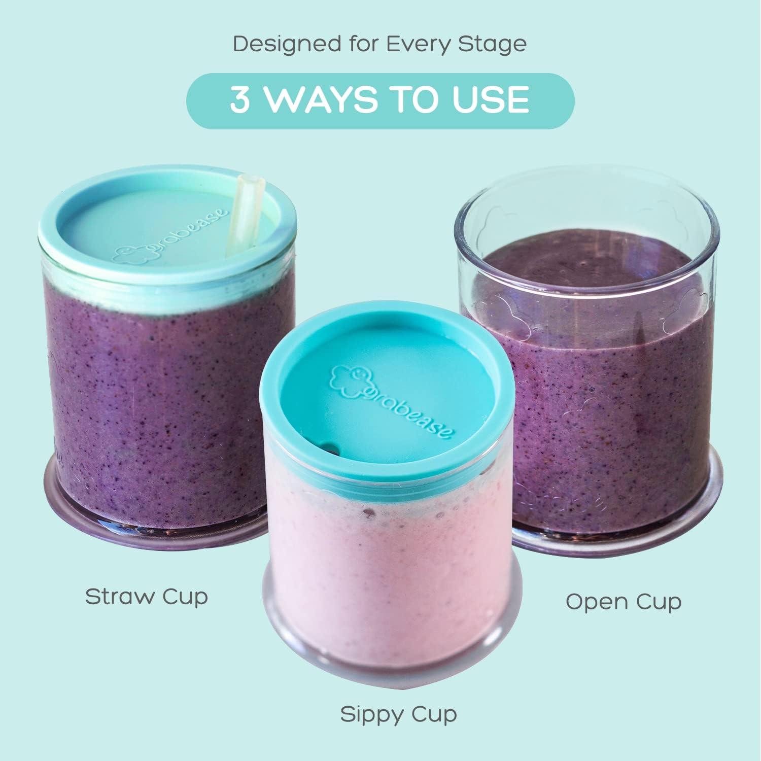  grabease Straw Cup for Baby Feeding Sippy Cups Toddler Sippy  Cups, BPA-Free & Phthalate-Free for Baby & Toddler, 4-oz, Teal : Baby