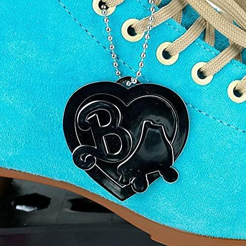 Roller skate accessories skate charm - Cute Vinyl Blue Heart