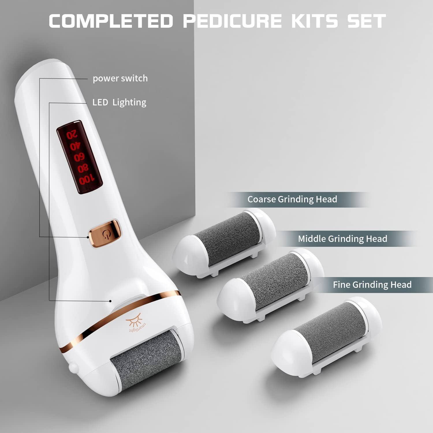 Electric Foot Callus Remover Kit, Rechargeable Pedicure Tools Foot