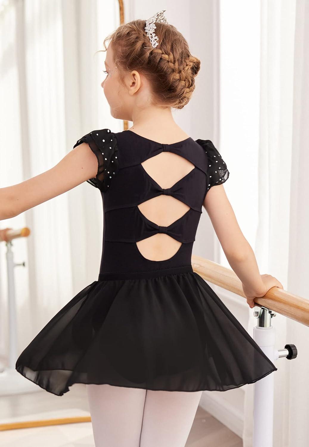 Zaclotre 3 Pack Girls Ballet Skirts Dance Skirt Chiffon Wrap for  Toddler/Kids/Little Girl Dancewear A-3-pack Black/Pink/Purple 4-5T