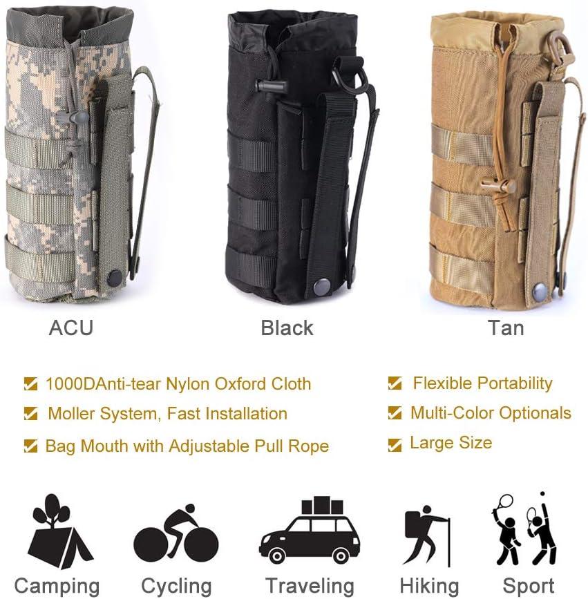 Tactical MOLLE Water Bottle Pouch for Backpack