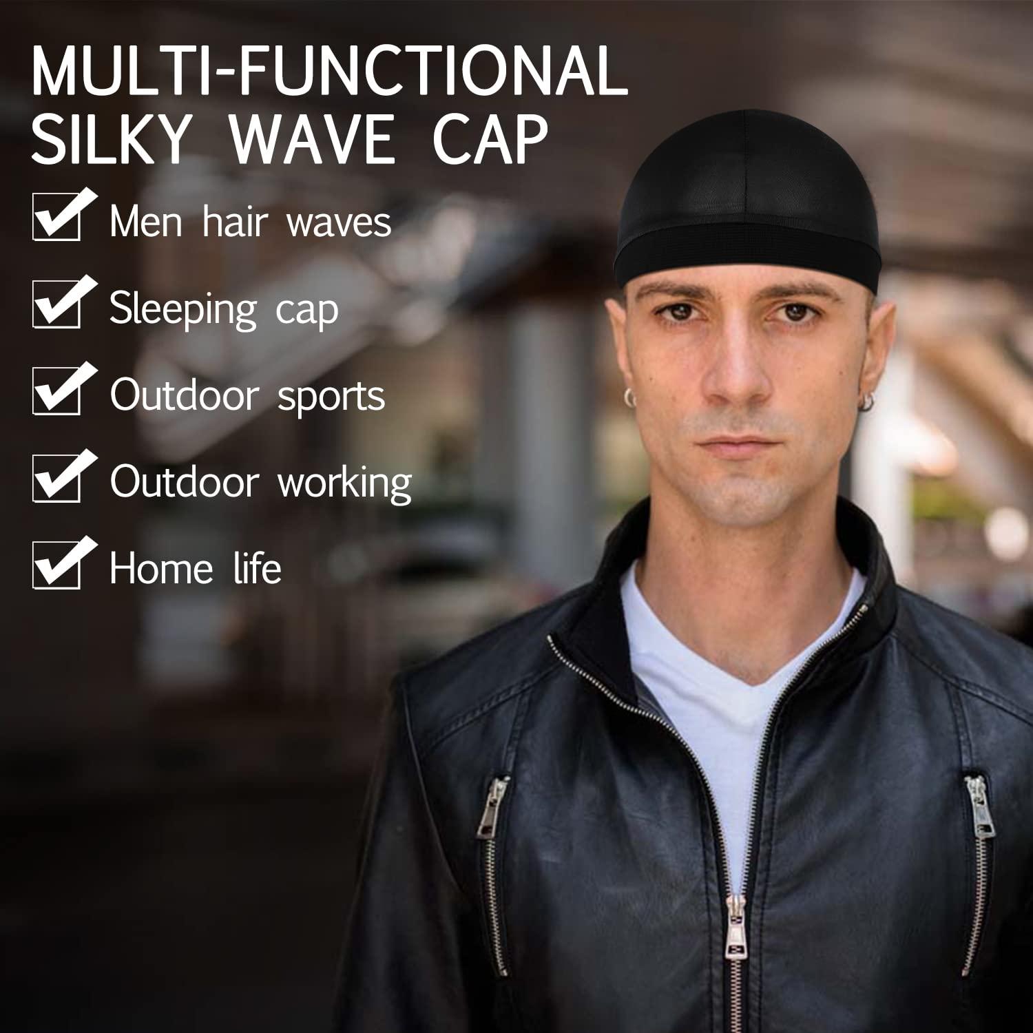 Premium Silky Durag Satin Wave Cap Men's Women's Doo Rag Hat