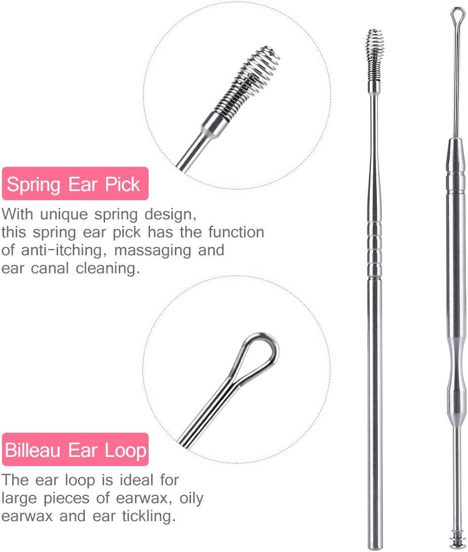 Tondiamo 4 Pieces Kids Ear Wax Removal LED Light Children Earwax Remover  Tool LED Illuminated Ear Pick Ear Wax Remover Clip Tweezers Ear Spoon  Cleaner with LED Light for Kids