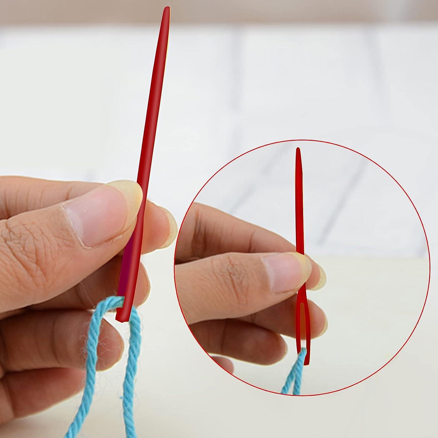 Large Eye Plastic Needles Safety Hand Sewing Yarn Darning Tapestry Needles  Craft