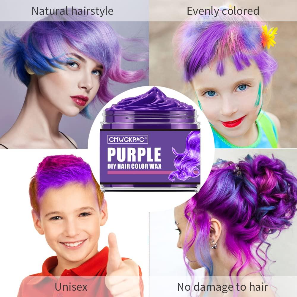 purple colored natural hair
