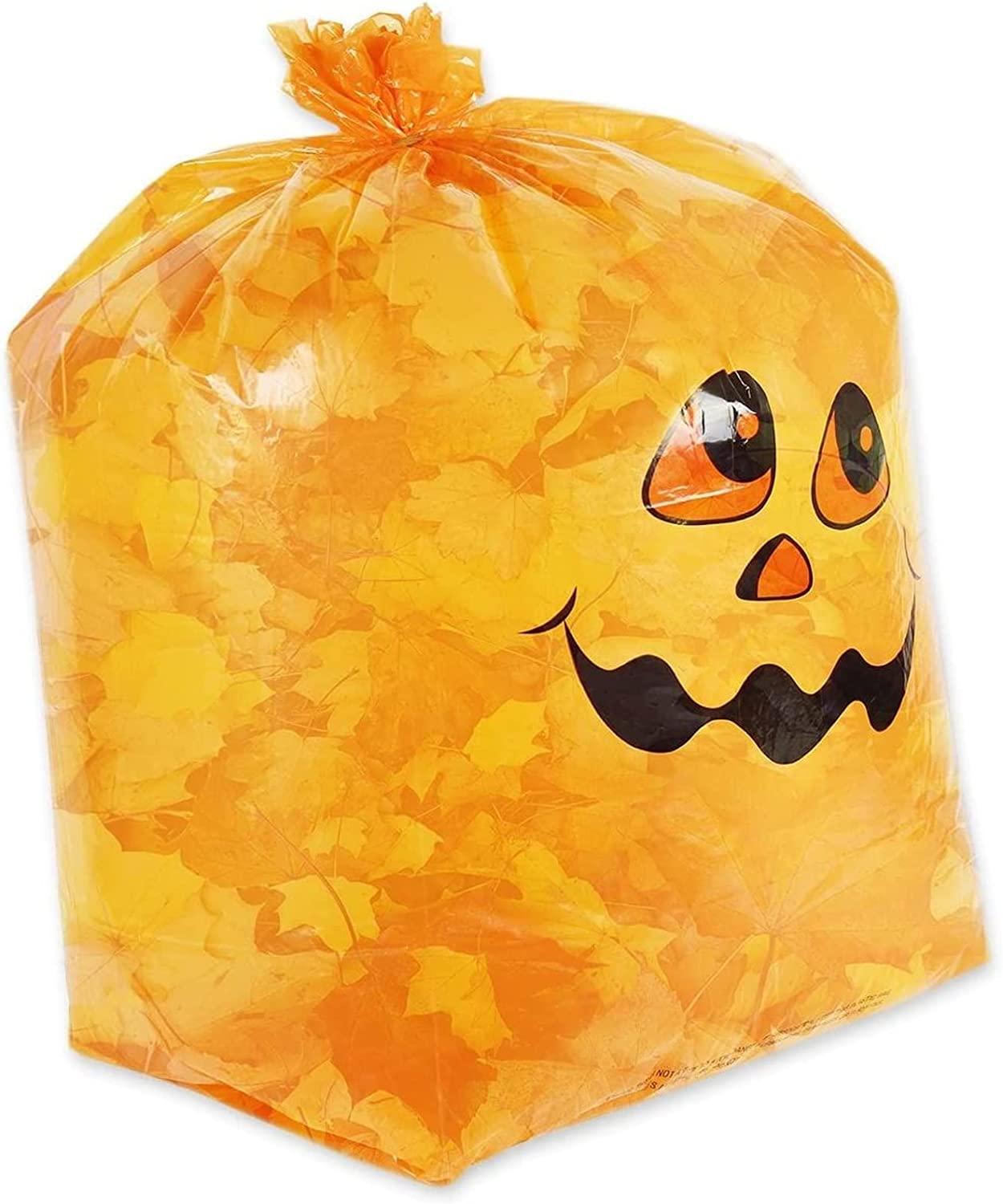 Juvale Pumpkin Halloween Leaf Bag 6 Pack - Small & Medium Sized Pumpkin  Trash Bags , Fall Lawn Decoration : Target