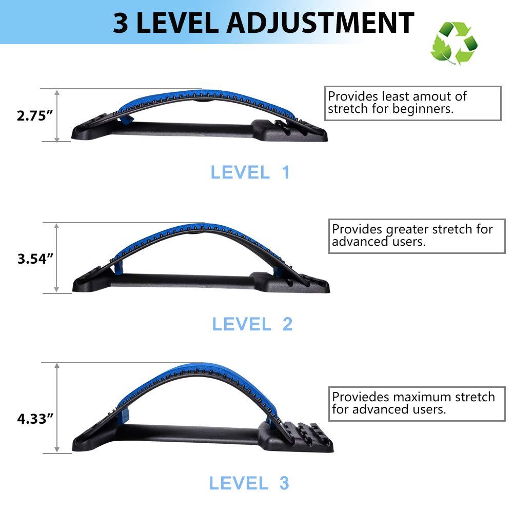 WeeBH Back Stretcher, Lower Back Pain Relief Device, Multi-Level Adjustable  Spine Board for Herniated Disc, Sciatica, Scoliosis, Lumbar Support