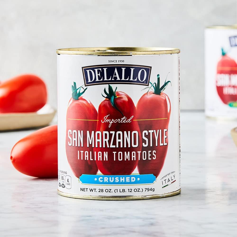 Delallo San Marzano Style Crushed Tomatoes 28oz Can 3 Pack 3877