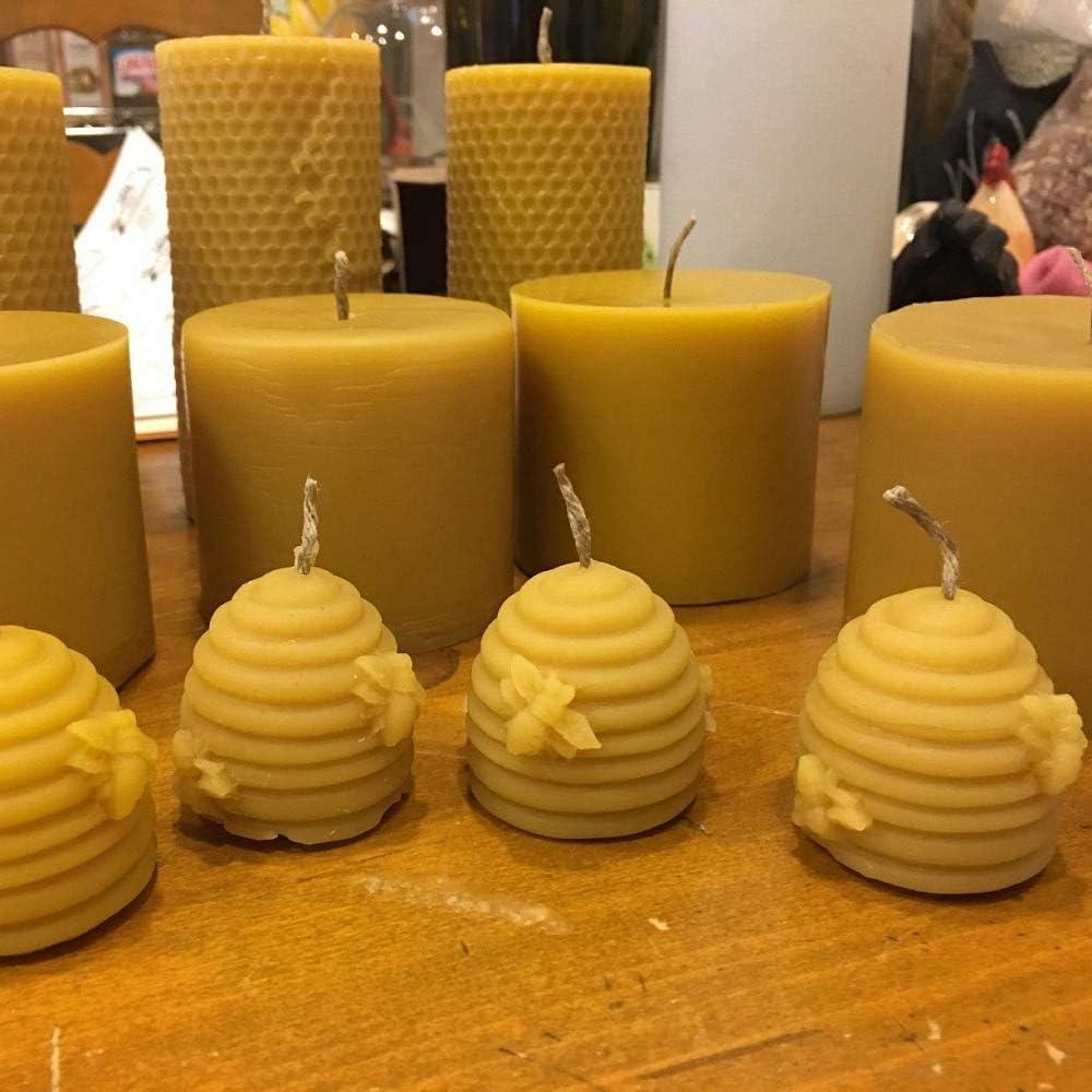Fewo 2 Pack 3D Bee Honeycomb Candle Molds Beehive Silicone Mold