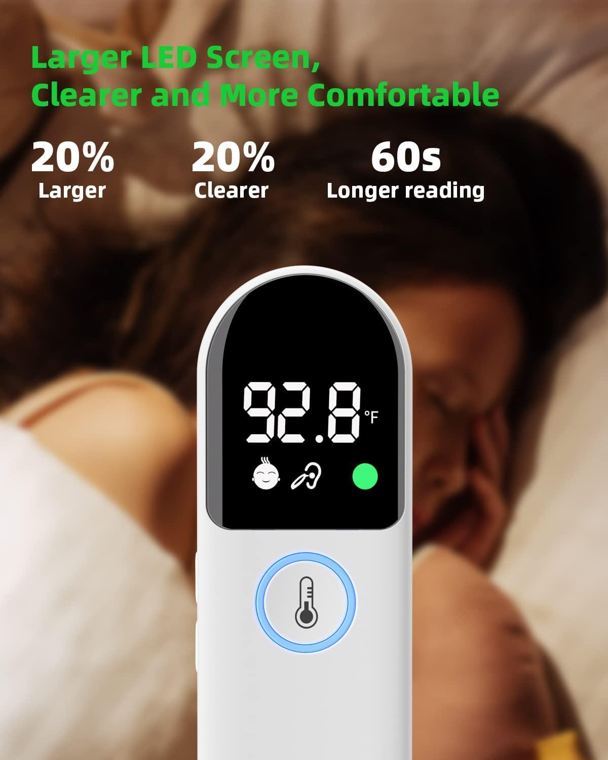 COOCEER Forehead Thermometer for Adults and Kids: Fever Thermometer for  Home - Large Bolded Digital Temperature Reading