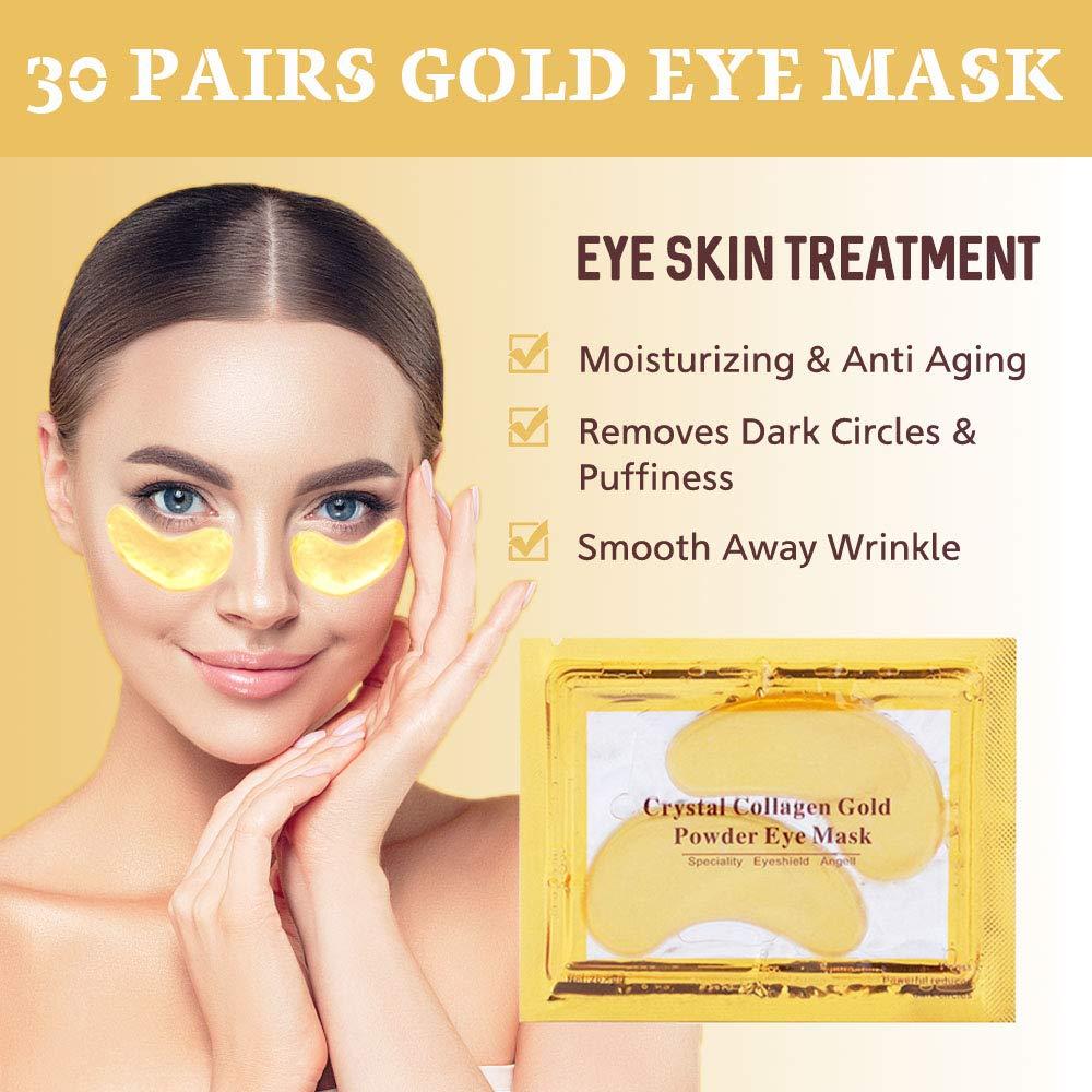 NIYET 30 Pairs Under Eye Collagen Patches, Gold Moisturizing Under Eye ...