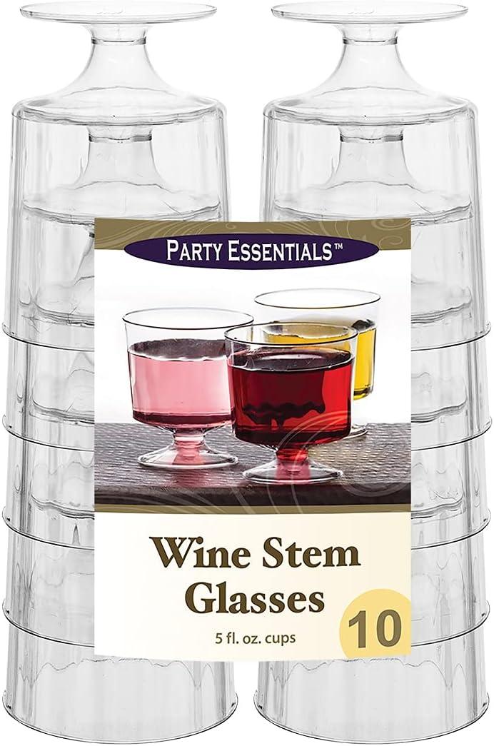 2 Piece Wine Cocktail Goblet Glass with Built-in Straw