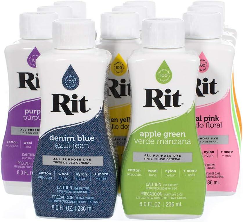  Rit Dye Liquid – Wide Selection of Colors – 8 Oz