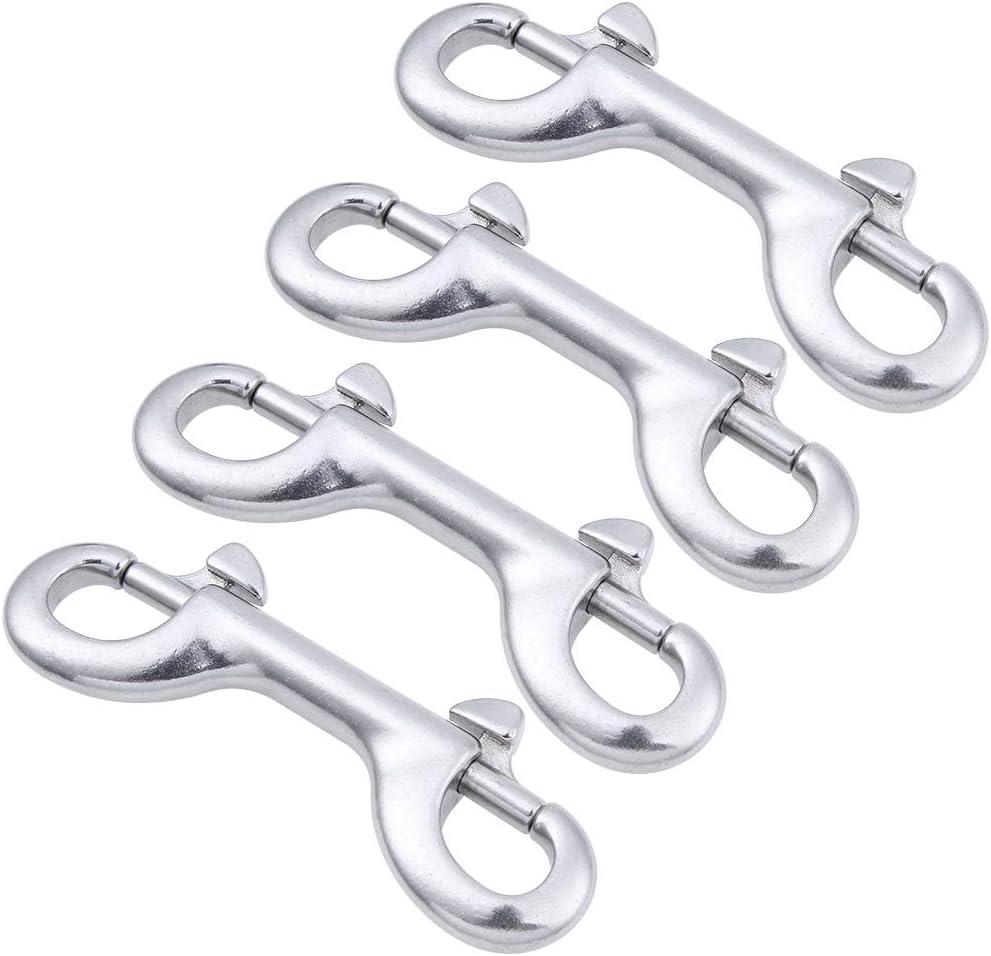 AOWISH 4-Pack 316 Stainless Steel Double Ended Bolt Snap Hook