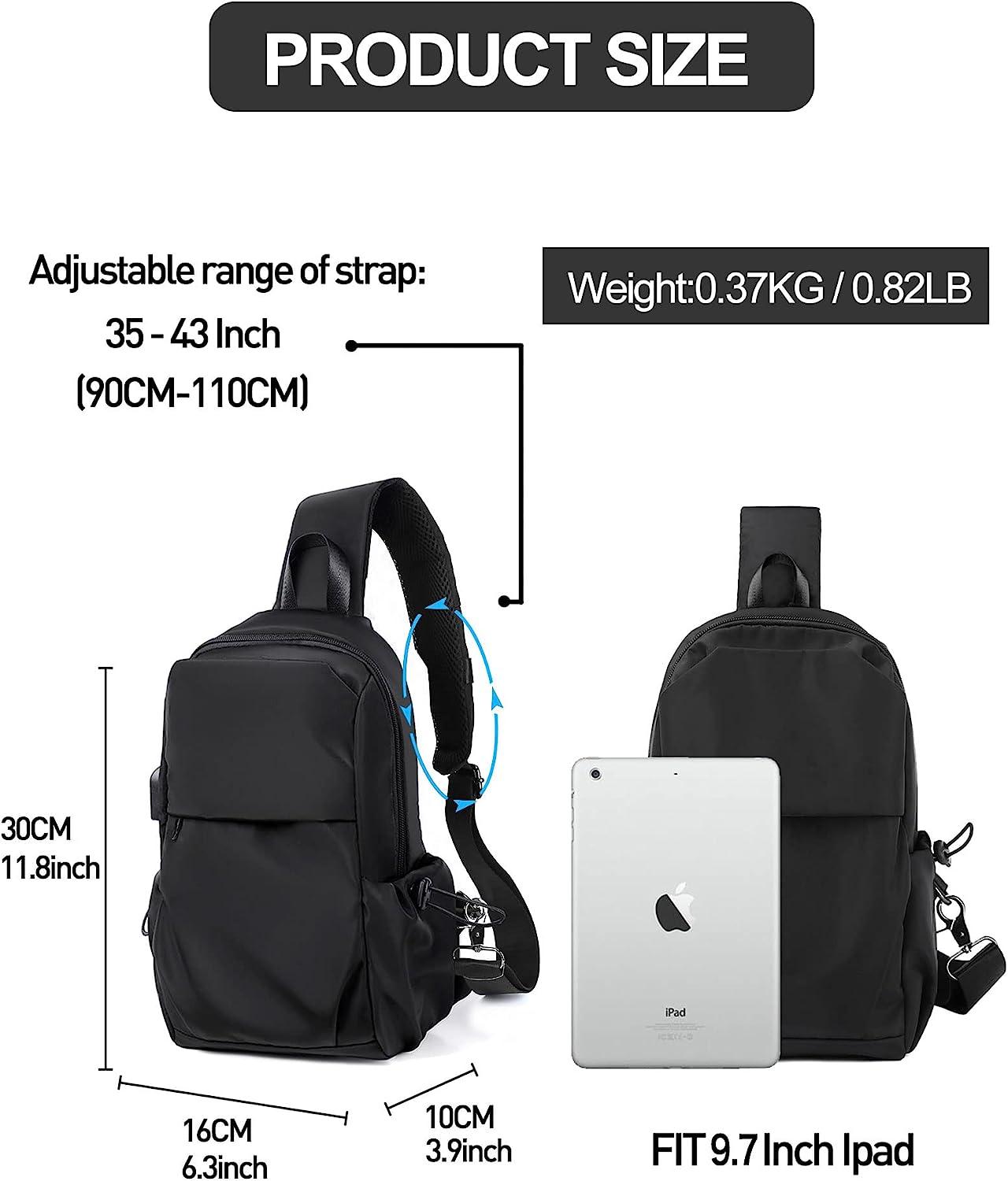 Men's Small Sling Lightweight Crossbody Bag Chest Bag For Travel