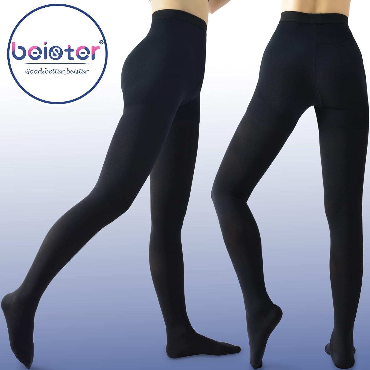  Beister Medical Compression Tights, 20-30 mmHg Thin Footless  Graduated Support Pantyhose For Women & Men, High Waist Circulation  Compression Leggings For Varicose Veins, Edema, DVT, Leg Pain