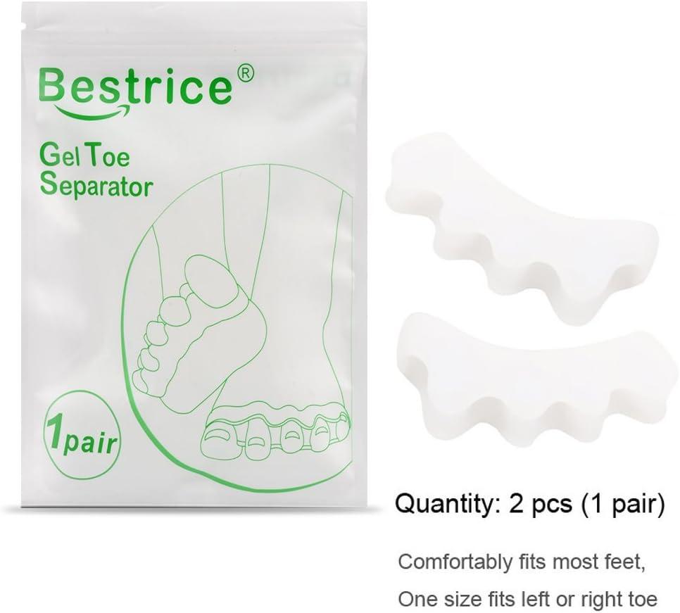 Gel Toe Separator Bestrice Toe Spacers Rubber Toe Stretchers Used for  Sports Activities Yoga Practice & Running for Men and Women Bunion Pain  Relief Toe Straightener Achilles Stretcher (1 pair) Pure White