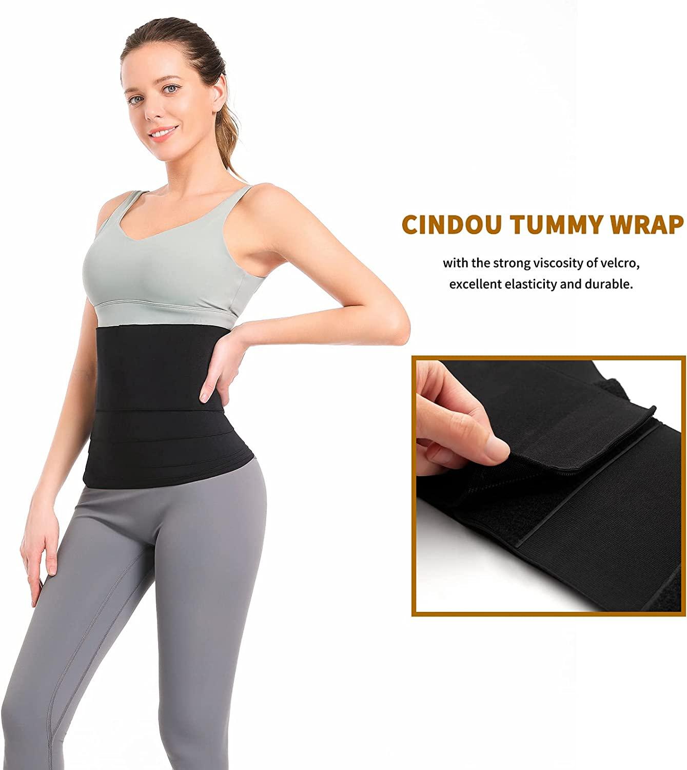 Buy INUSO Wrap Waist Trainer for Women, Miracle Wrap Band for Stomach, No  Waist Allowed Wrap Black One Size at