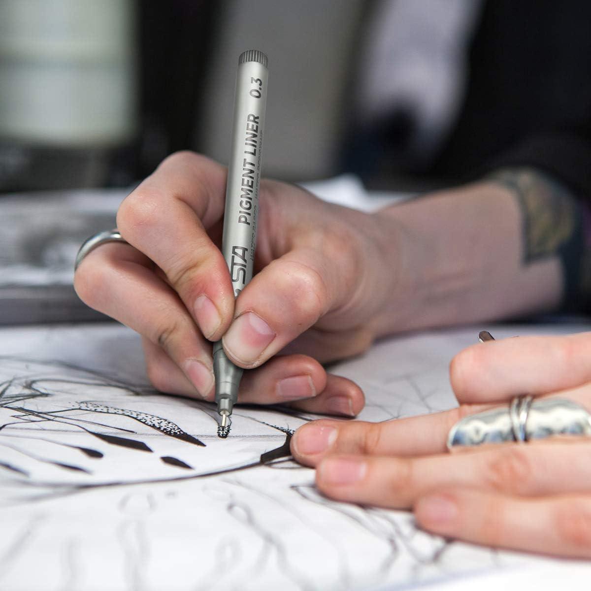 Brusarth White Gel Pen Set - 0.8 mm Extra Fine Point Pens Gel  Ink Pens for Black Paper Drawing, Sketching, Illustration, Card Making,  Bullet Journaling, Pack of 6 : Arts, Crafts & Sewing