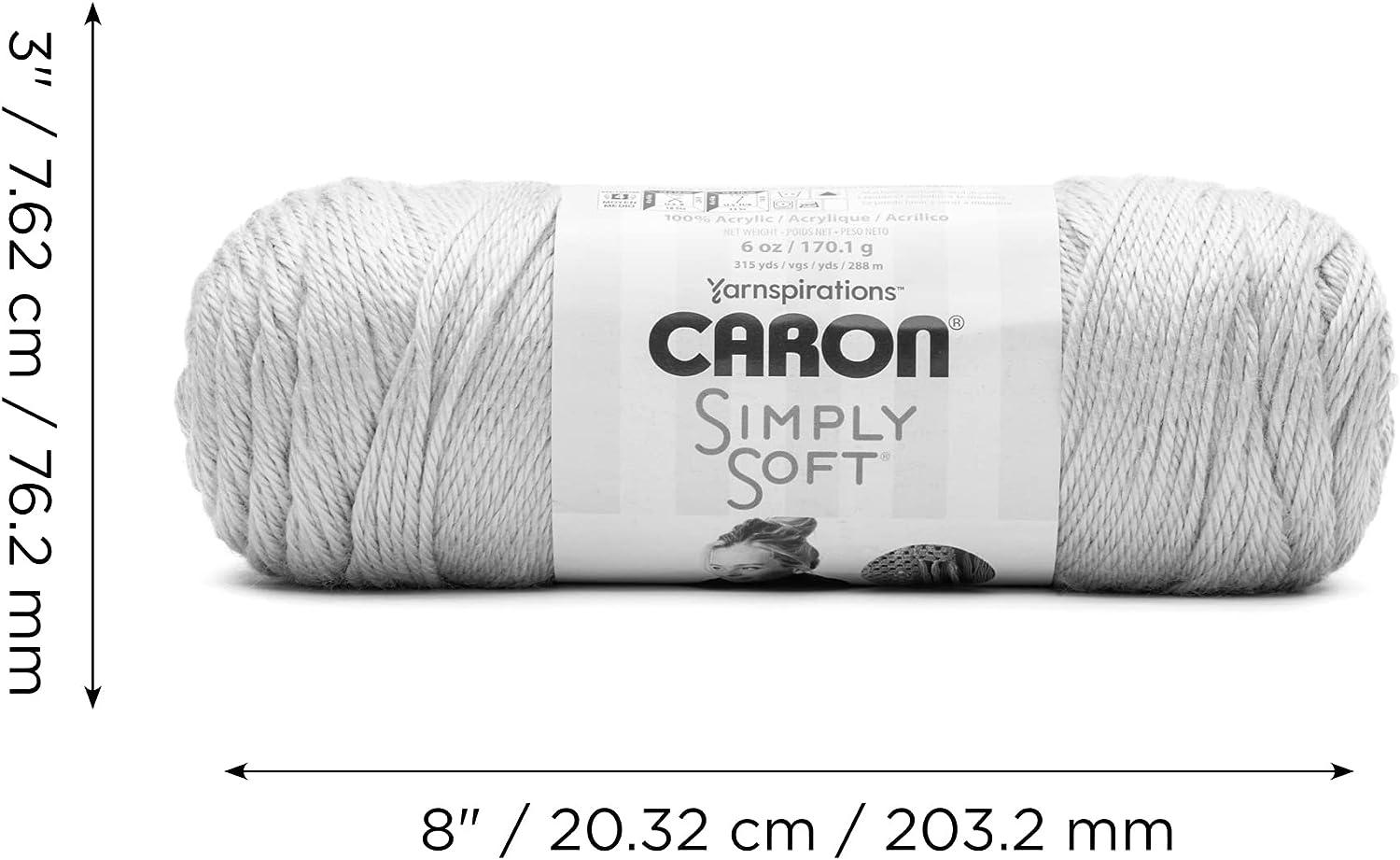 Caron Simply Soft Solids Yarn 6oz Gauge 4 Medium 100% acrylic
