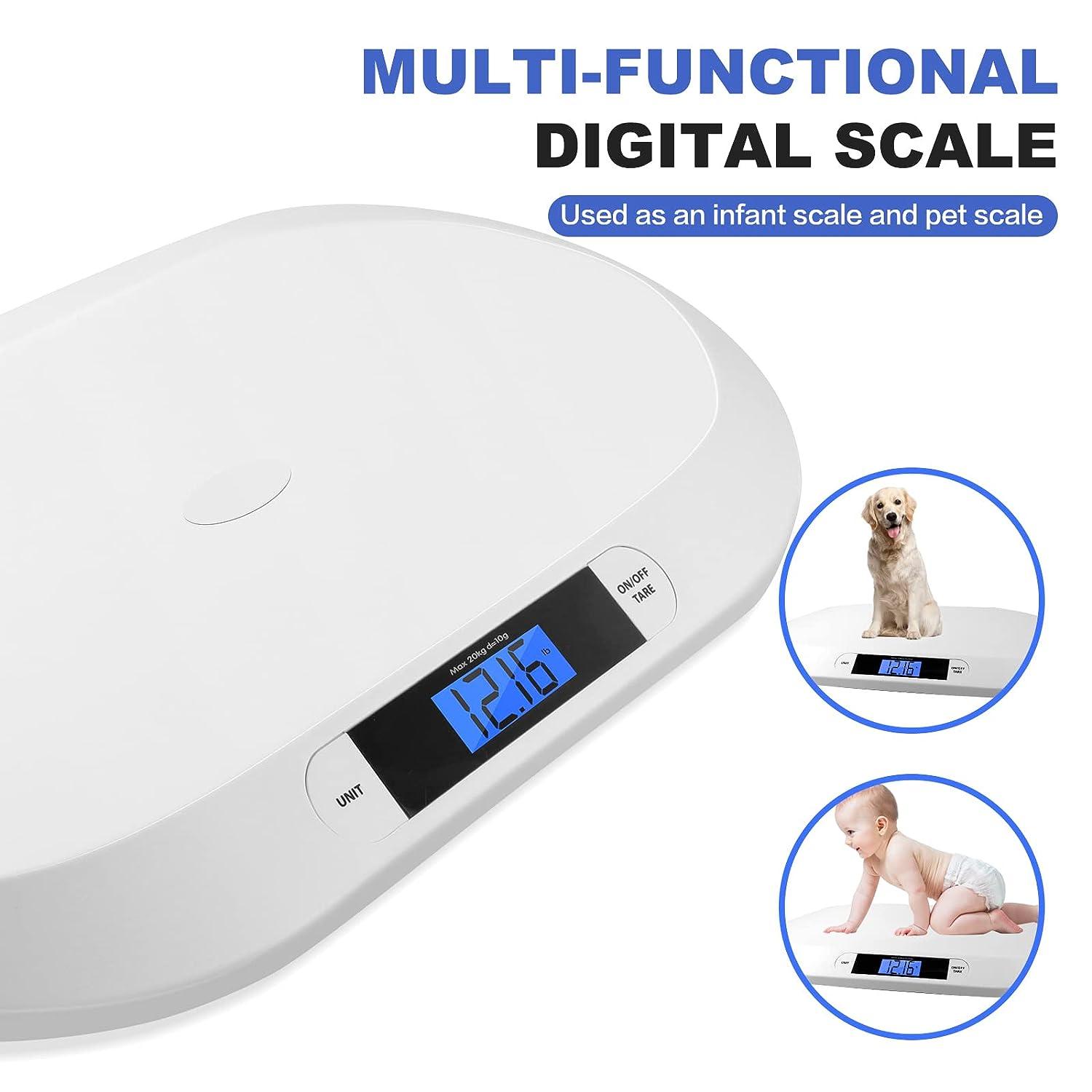 Digital Pet Scale, Animal Scales Platform Accurately Baby Weighing Tray  Mini Precision Gram Weight Balance Multifunction LED Weights Tool Blue