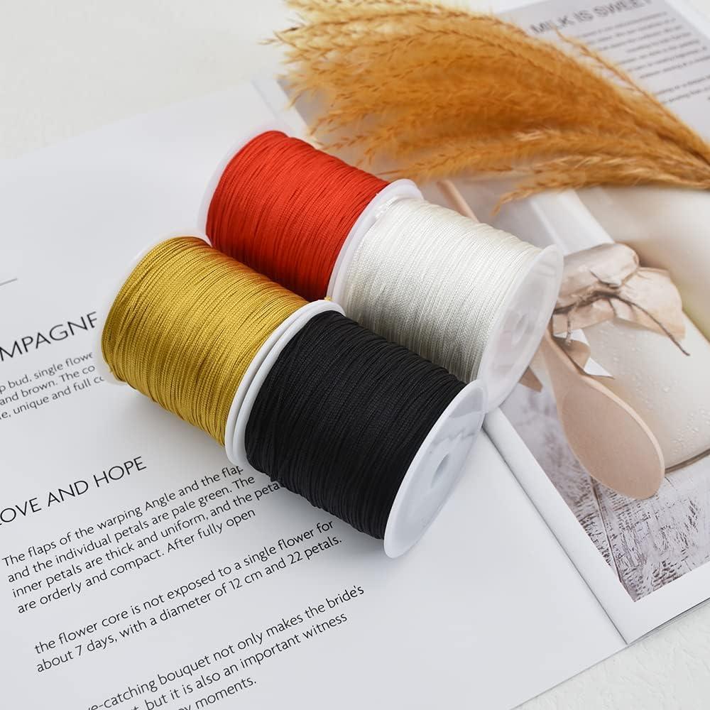 100Yards Craft Nylon Satin Cord Rattail Thread For Chinese  Knotting,Kumihimo Macrame Thread Beading String For Jewelry Making -  AliExpress
