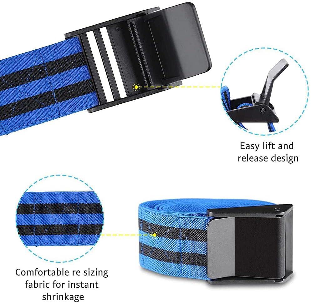 Isesuch Blood Flow Restriction Bands, 2PCS Arm Leg Muscle Occlusion  Bodybuilding Training Elastic Resistance Straps Gym Fitness Equipment  Sports Accessories for Women Men Blue/Black 60cm