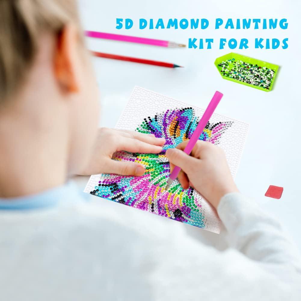 Labeol 5D Diamond Painting Kit for Kids with Wooden Frame Art and Crafts  for Kids Ages