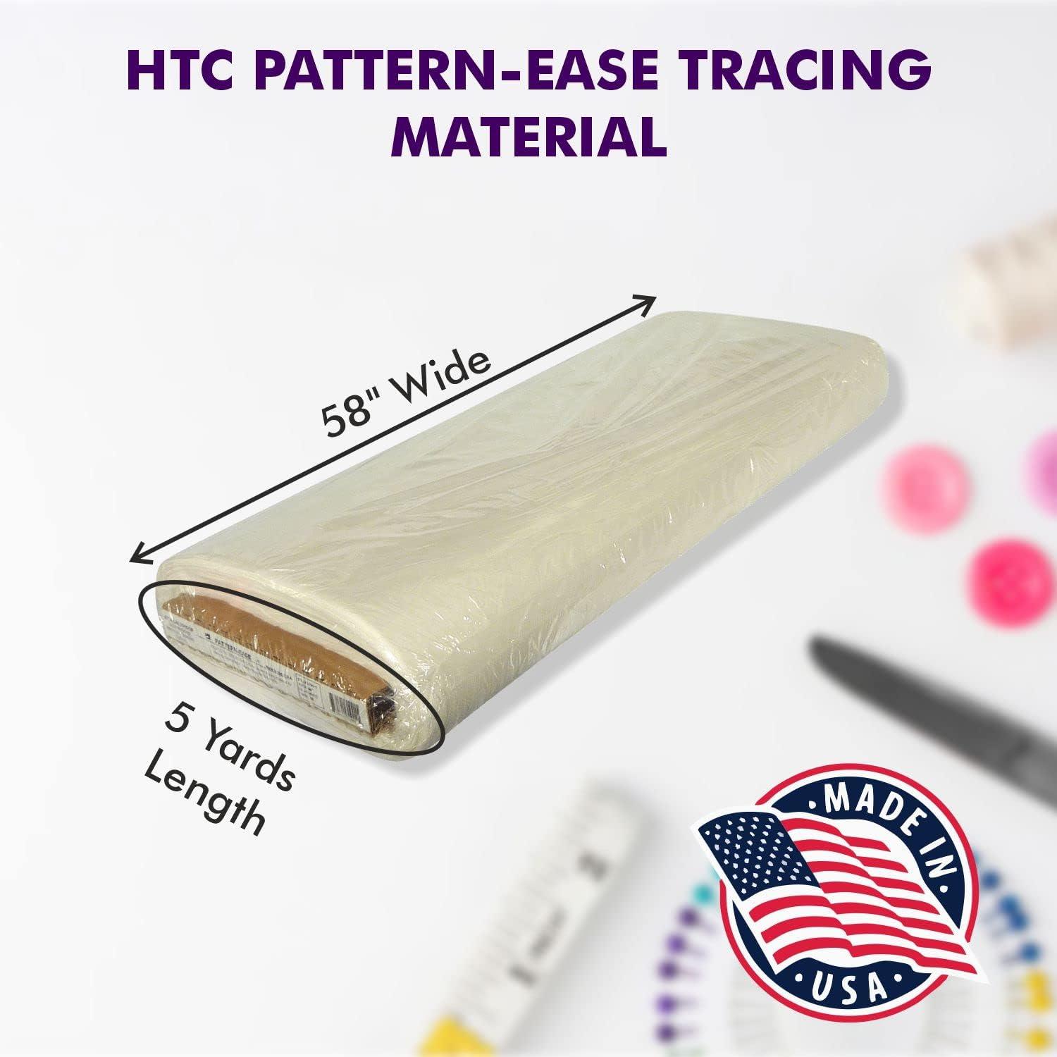 Superpunch Pattern-Ease Tracing Material Tracing Paper for Sewing Patterns  - 58 Inches X 5 Yard HTC3100-1 Pattern Drafting Paper for Embroidery  Nonwoven Durable Interfacing Stabilizer Made in USA 58in x 5 yards