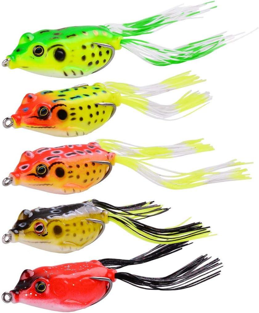 10pcs Frog Soft Lures for Saltwater Freshwater Trout Bass Salmon Fishing  lures