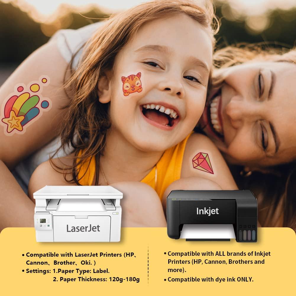 Can I use tattoo transfer paper in my HP printer?