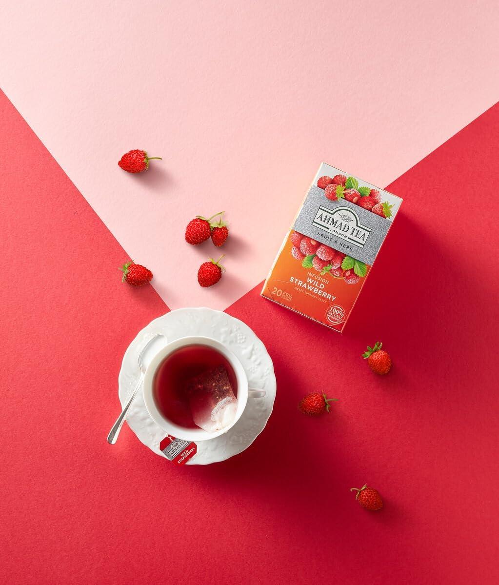 Ahmad Fruit Tea Selections 4 Flavors, 20 ct Tea Bags, 