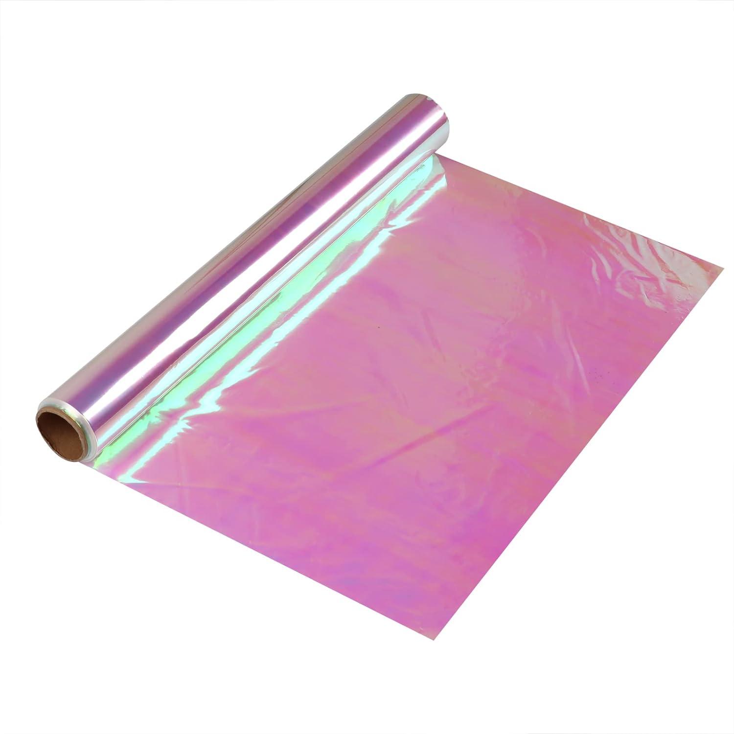 Film Paper Cellophane Wrapping Iridescent Wrap Holographic Roll Rainbow  Flowerpacking Diy Gift Effect Chamelon Color