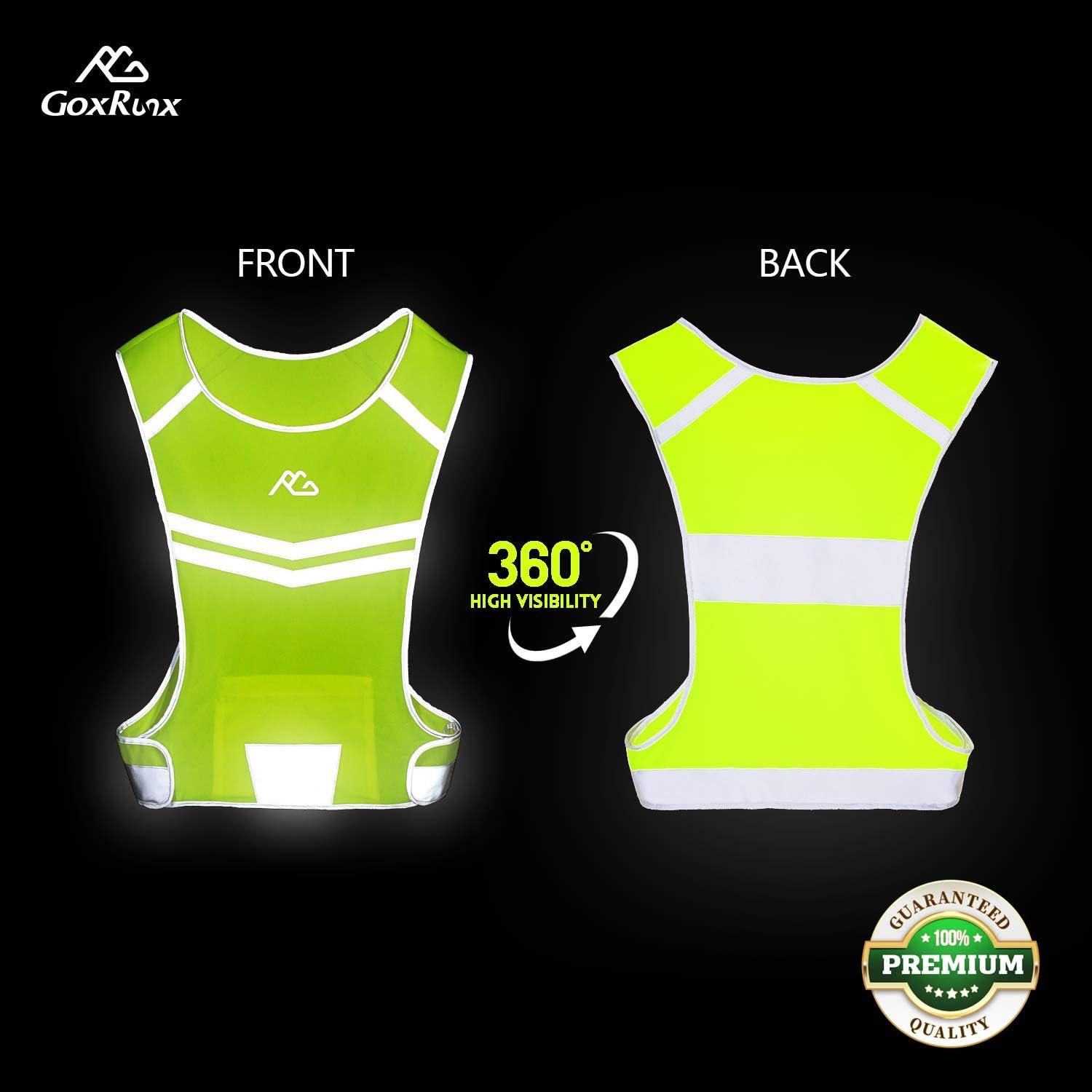  GoxRunx Reflective Running Vest Gear Ultralight & Comfortable  Cycling Motorcycle Reflective Vest-Large Zippered Inside Pocket &  Adjustable Waist- High Visibility Night Running Safety Vest (Yellow, S) :  Sports & Outdoors