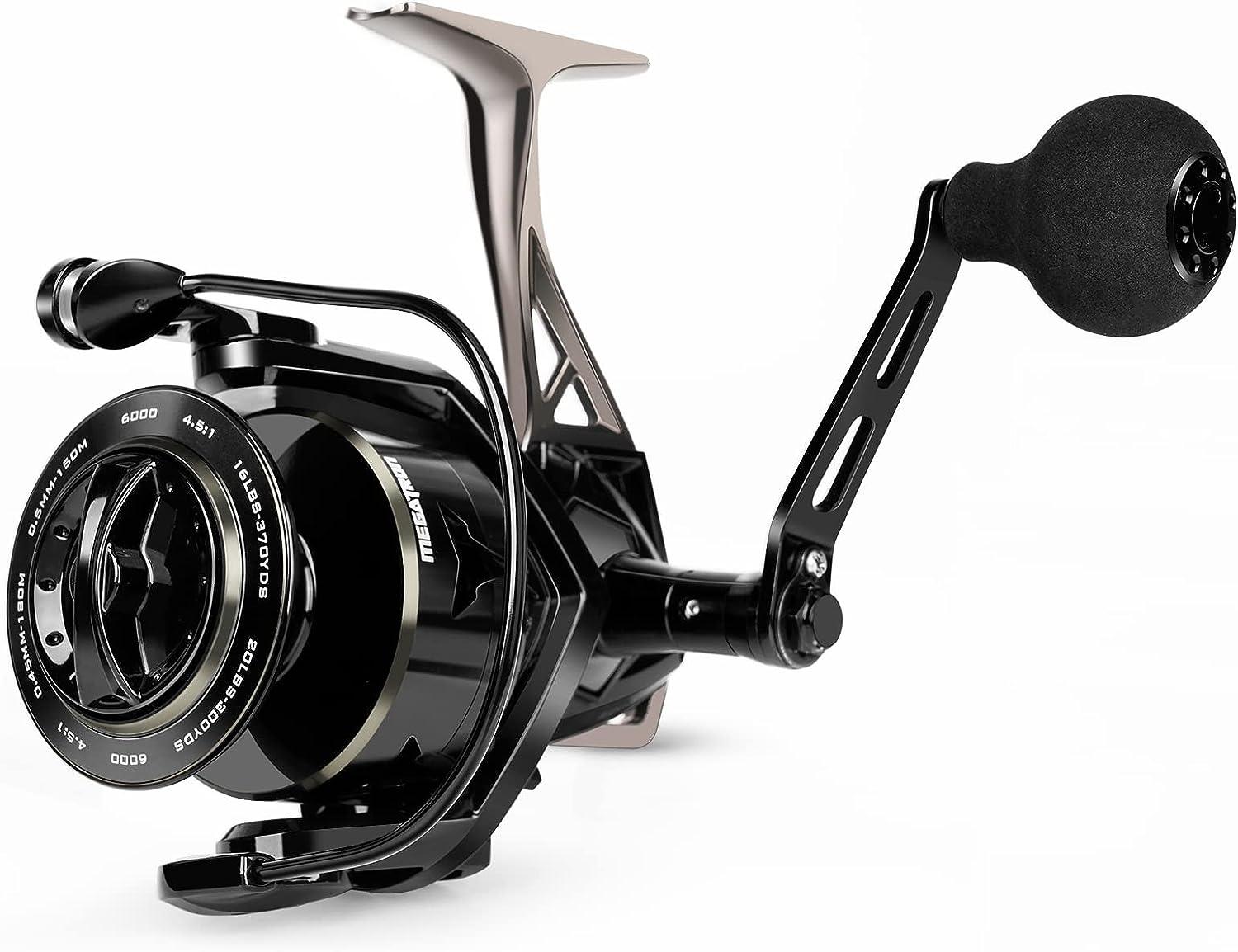 Buy KastKing Megatron Spinning Reel Freshwater and Saltwater Spinning  Fishing Reel Rigid Aluminum Frame 71 Double Shielded Stainless Steel BB  Over 30 lbs Carbon Drag CNC Aluminum Spool Handle at Ubuy Pakistan
