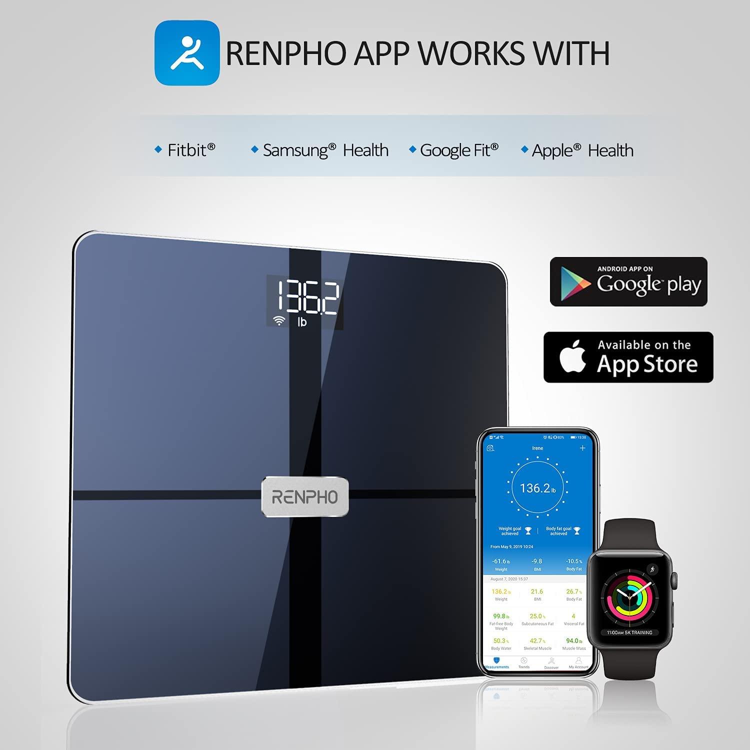 RENPHO Premium Wi-Fi Bluetooth Scale Smart Digital Bathroom Weight