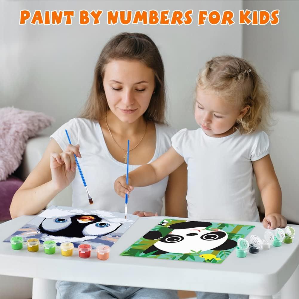 Labeol 4 Paint by Numbers for Kids Ages 8-12 DIY Paint Set for Girls Boys  Adu