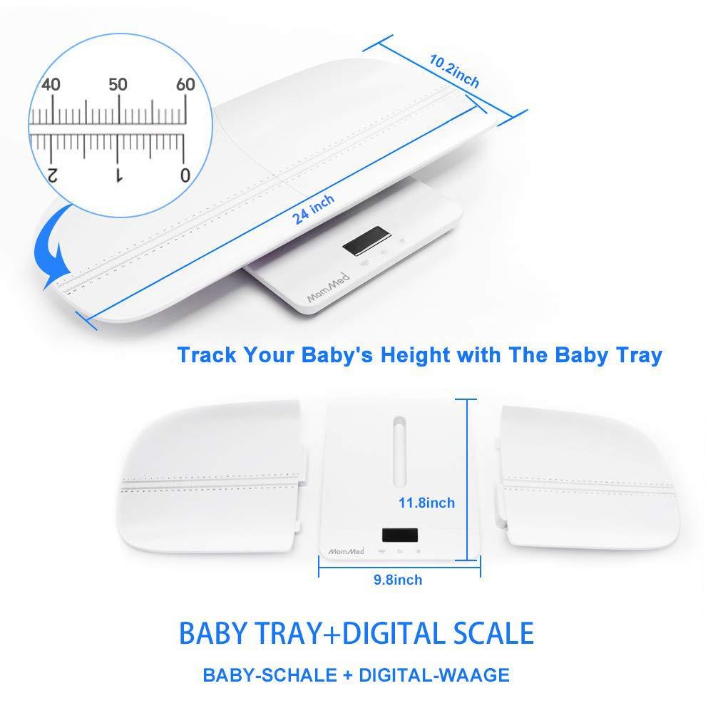 Baby Scale, Multi-Function Digital Baby Scale with Free Growth Chart to  Measure Your Baby, Pets Weight Accurately. 4 Weighing Modes, Holding  Function, Blue Backlight, Height Tray 
