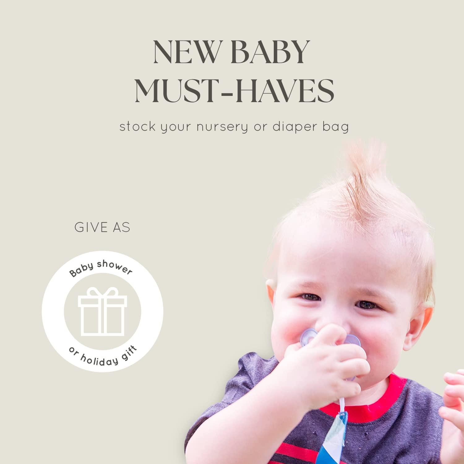 Baby Bandana Drool Bibs by Dodo Babies + 2 Pacifier Clips + Pacifier Case Gift