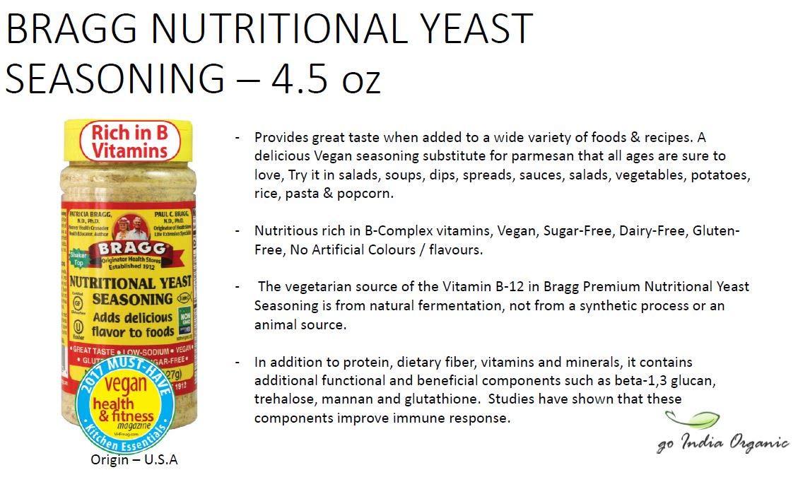 Bragg Nutritional Yeast Seasoning – Vegan, Gluten Free Cheese Flakes – Good  Source of Protein & Vitamins – Nutritious Savory Parmesan Cheese