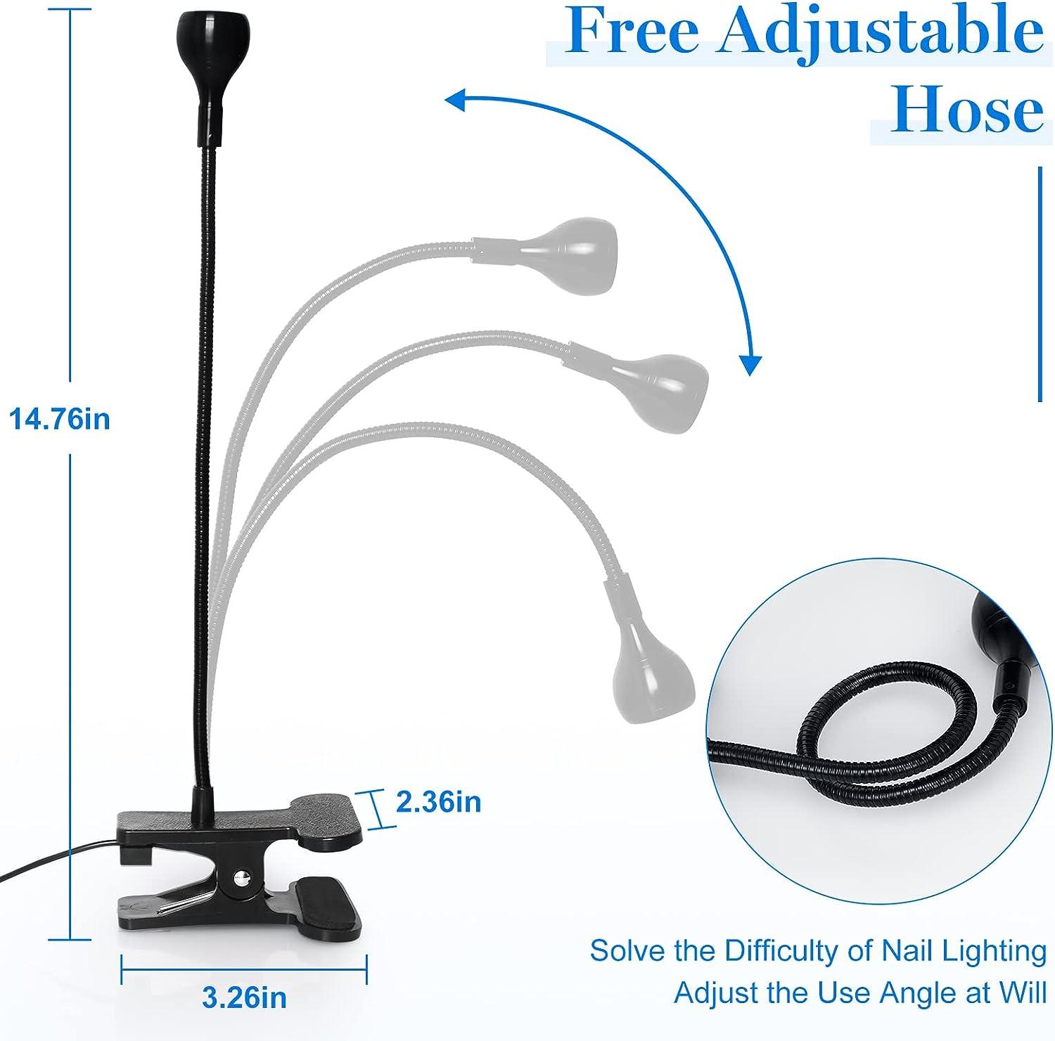AORAEM LED Nail Lamp 3W LED Nail Light for Gel Nails Flash Cure Gel Nail  Polish