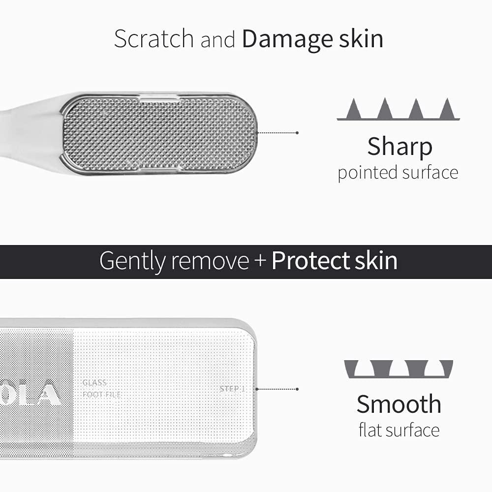 Hypoallergenic Glass Foot Rasp File and Callus Remover with Glass-Etching  Technology for Dry or Wet Feet (Irritation-Free Pedicure Tools, Pedi/Feet