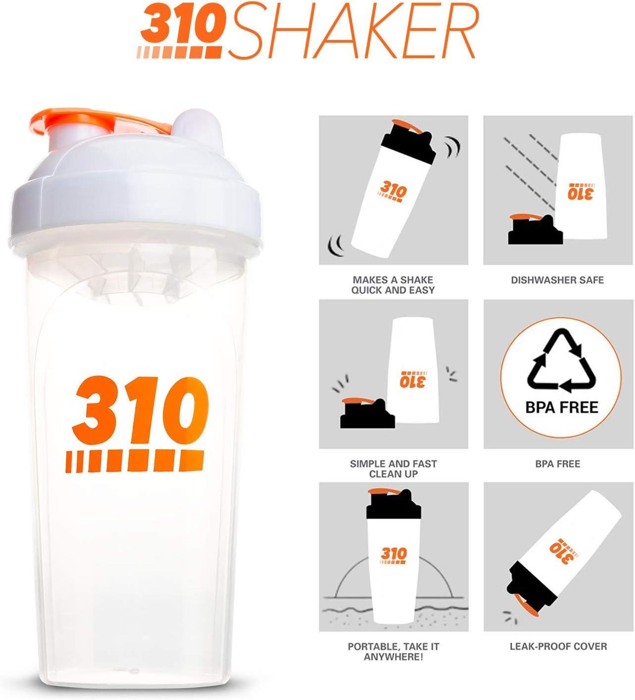 Shaker Bottle with Shaker Balls Leak Proof Drink Shaker Bottle Ideal for  Workout Supplements,Protein powder, BPA Free, Nutrition, Portable Fitness