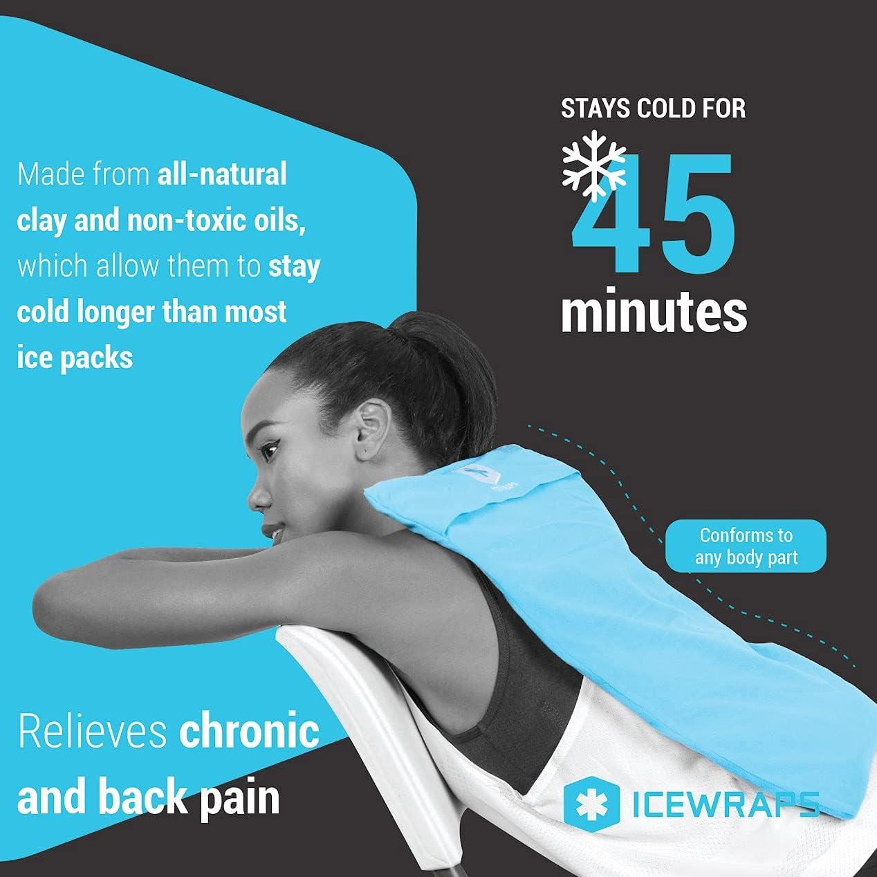 ICEWRAPS 6”x12” Reusable Gel Ice Packs - Hot Cold Compress for Injurie -  IceWraps