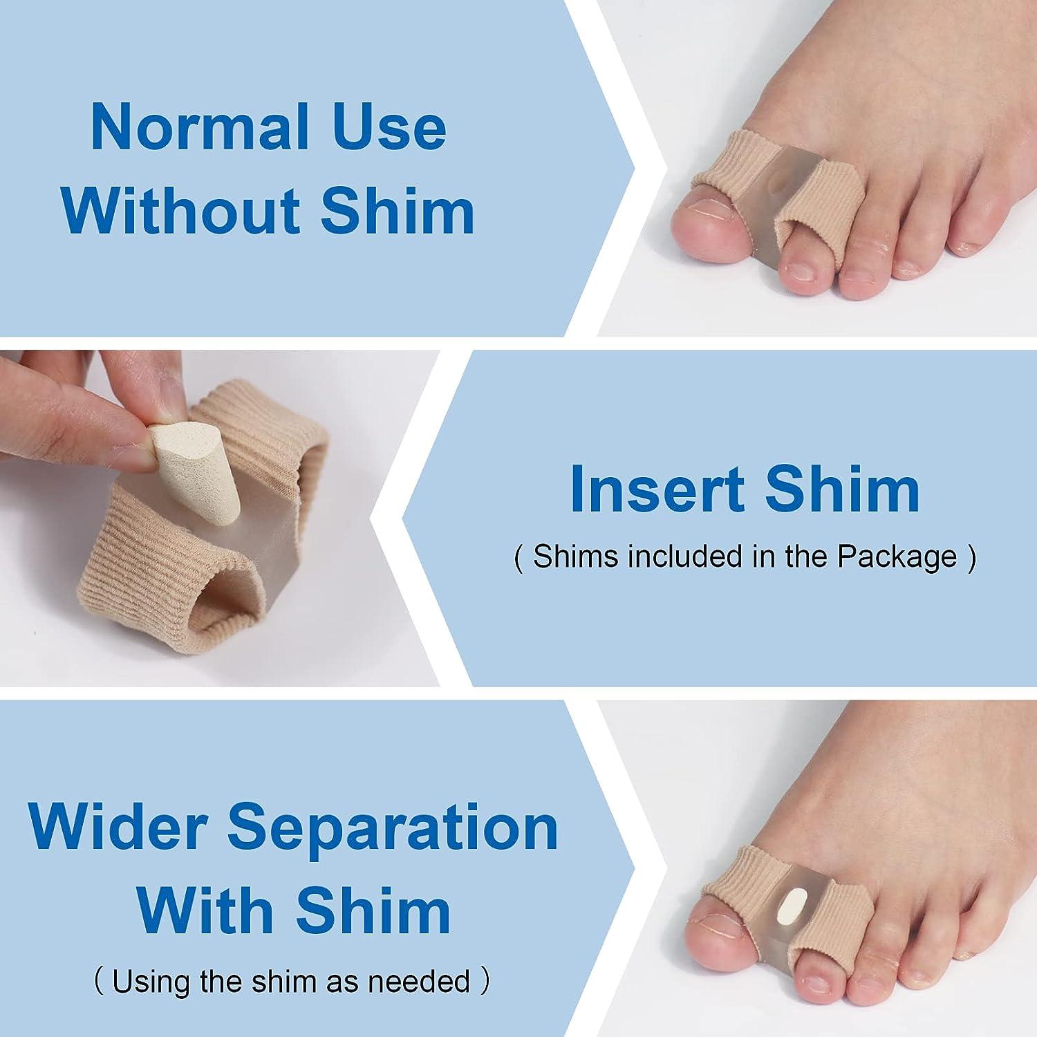  BIGGCOOL Bunions Gel Toe Separators for Overlapping Toes Women  and men, 2 Loops bunion corrector for First Two Toes : Health & Household