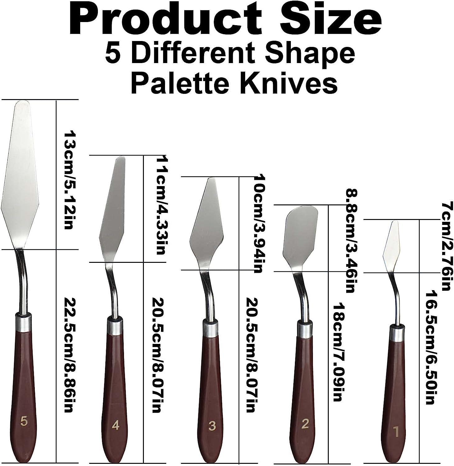 Palette Knife,5 Pcs Pallet Knife Set for Acrylic Painting Multiple