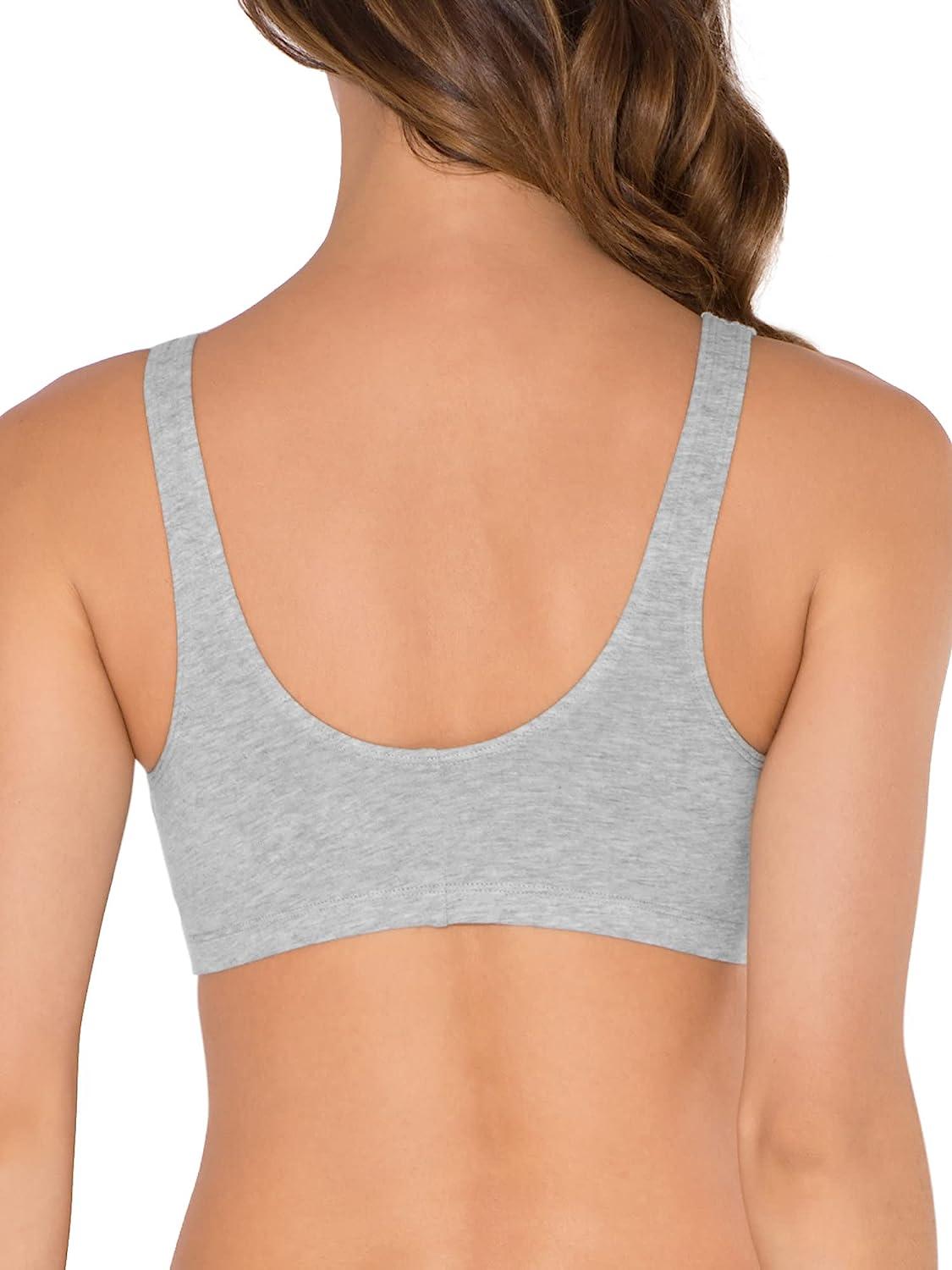 Fruit of the Loom Women's Cotton Sports Bra, 3-Pack, Style-9036