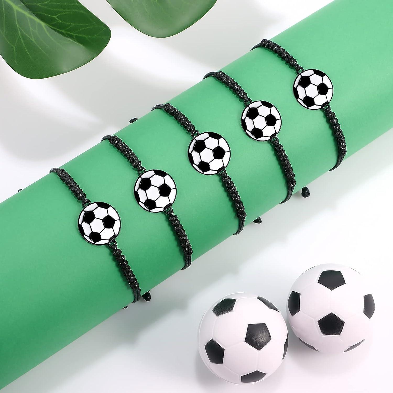6 pcs soccer ball charm bracelet Soccer Bracelet Football Charm Bracelet
