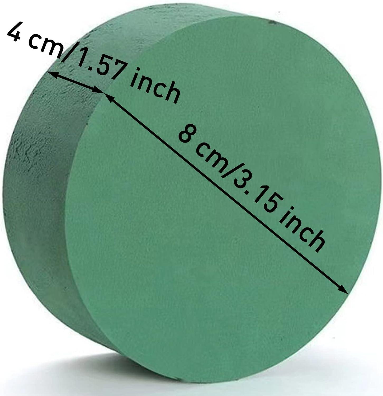 24 Pcs Round Floral Foam Blocks,Green Wet Foam Block,Dry Floral Foam,Wet Florist Block Flower Arrangement Supplies for Wedding Aisle Flowers,Arty